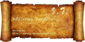 Várnai Teréz névjegykártya